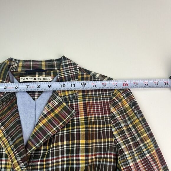 Vintage Tommy Hilfiger Y2K Plaid Blazer S Fitted  Academia School Prep Preppy - Picture 10 of 15